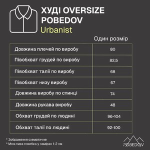 Фото - Чоловіче утеплене худі oversize Pobedov Urbanist колір шоколадний - Men box