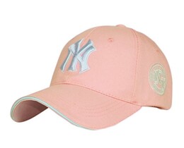 Фото - Жіноча бейсболка Narason персикового кольору з лого NY - Men box