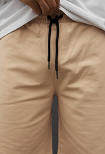 Фото - Чоловічі однотонні трикотажні шорти Staff tor beige - Men box