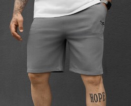 Фото - Чоловічі зручні трикотажні шорти Staff dje gray logo - Men box