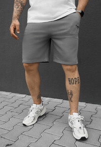Фото - Чоловічі зручні трикотажні шорти Staff dje gray logo - Men box