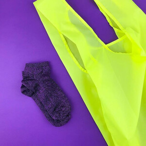 Фото - Короткі блискучі шкарпетки SOX Violet dust. Колір: фіолетовий - Men box