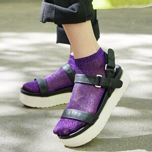 Фото - Короткі блискучі шкарпетки SOX Violet dust. Колір: фіолетовий - Men box