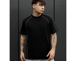 Фото - Мужская футболка Staff kant black с белыми полосками - Men box