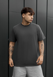 Фото - Мужская хлопковая футболка Staff dark gray - Men box