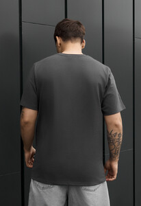 Фото - Мужская хлопковая футболка Staff dark gray - Men box