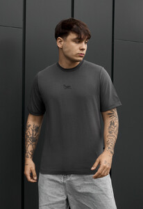 Фото - Чоловіча однотонна футболка Staff dark gray logo - Men box