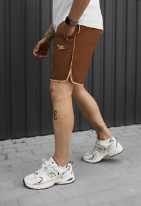 Фото - Мужские легкие пляжные шорты Staff el brown logo - Men box
