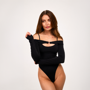 Фото - Женское боди Slavni Angel черного цвета с вырезом на груди - Men box