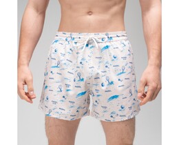 Фото - Мужские шорты для плавания Slavni Swimming Pool Print молочно-голубые - Men box