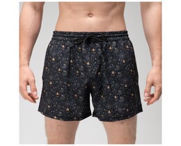 Фото - Мужские шорты для плавания Slavni Swimming Pool Print черно-серые - Men box