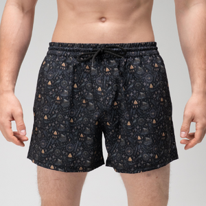 Фото - Мужские шорты для плавания Slavni Swimming Pool Print черно-серые - Men box