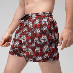 Фото - Мужские шорты для плавания Slavni Swimming Pool Print бордово-белые - Men box