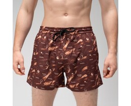Фото - Мужские шорты для плавания Slavni Swimming Pool Print шоколадного цвета - Men box