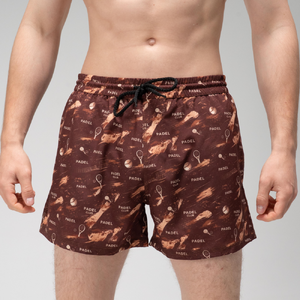 Фото - Мужские шорты для плавания Slavni Swimming Pool Print шоколадного цвета - Men box