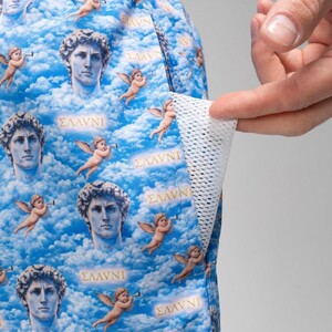 Фото - Чоловічі шорти для плавання Slavni Swimming Pool Print блакитно-білі - Men box