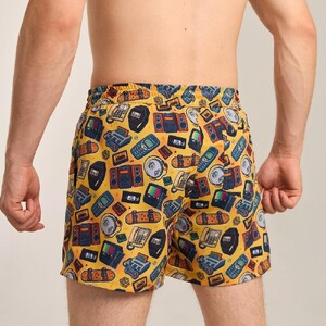 Фото - Чоловічі шорти для плавання Slavni Swimming Pool Print жовто-чорні - Men box