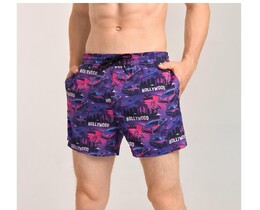 Фото - Мужские шорты для плавания Slavni Swimming Pool Print сине-фиолетовые - Men box