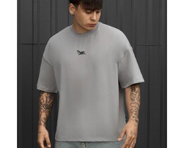 Фото - Мужская практичная футболка Staff logo gray oversize - Men box
