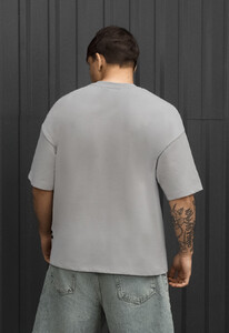 Фото - Мужская практичная футболка Staff logo gray oversize - Men box