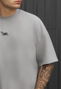 Фото - Мужская практичная футболка Staff logo gray oversize - Men box