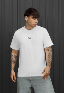 Фото - Мужская футболка Staff white logo в полоску - Men box