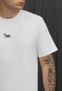 Фото - Мужская футболка Staff white logo в полоску - Men box