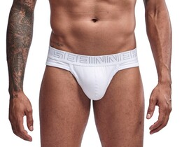 Фото - Мужские слипы хлопковые бренда Seeinner белого цвета - Men box