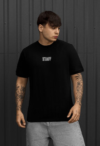 Фото - Мужская футболка Staff lu black logo reflective с рефлективным принтом - Men box