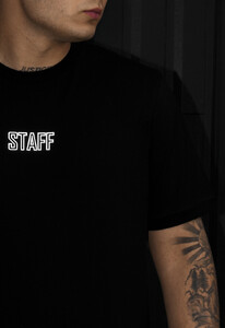 Фото - Мужская футболка Staff lu black logo reflective с рефлективным принтом - Men box