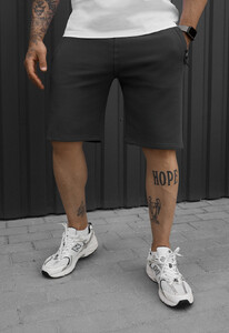 Фото - Мужские однотонные трикотажные шорты Staff wh dark gray - Men box