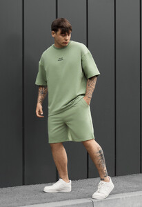 Фото - Чоловічий літній комплект футболка + шорти Staff no green oversize - Men box