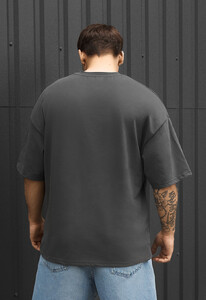 Фото - Мужская практичная футболка Staff logo dark gray oversize - Men box
