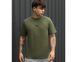 Фото - Чоловіча футболка Staff khaki logo з підкатами на рукавах - Men box