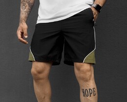 Фото - Чоловічі легкі пляжні шорти Staff ste black & olive reflective - Men box