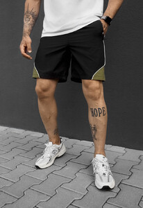 Фото - Мужские легкие пляжные шорты Staff ste black & olive reflective - Men box