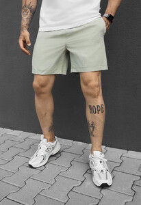 Фото - Мужские однотонные пляжные шорты Staff po light gray с карманами - Men box