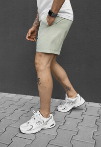 Фото - Мужские однотонные пляжные шорты Staff po light gray с карманами - Men box
