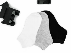Фото - Набор коротких носков Friendly Socks (3 пары: белые + серые + черные) - Men box