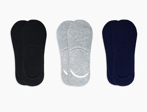 Фото - Комплект следков Friendly Socks (3 пары: черный + серый + синий) - Men box