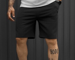 Фото - Чоловічі зручні трикотажні шорти Staff dje dark gray logo - Men box