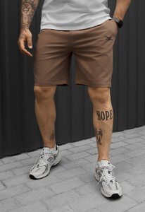 Фото - Чоловічі трикотажні шорти Staff brown logo на літо - Men box