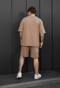 Фото - Мужской летний комплект футболка + шорты Staff no brown oversize - Men box