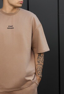 Фото - Мужской летний комплект футболка + шорты Staff no brown oversize - Men box