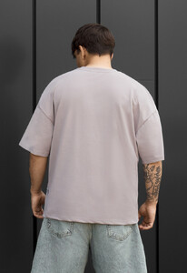 Фото - Мужская комфортная футболка Staff logo light lavender oversize - Men box