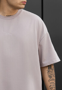 Фото - Мужская комфортная футболка Staff logo light lavender oversize - Men box