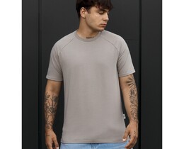 Фото - Мужская однотонная футболка Staff gray-beige - Men box