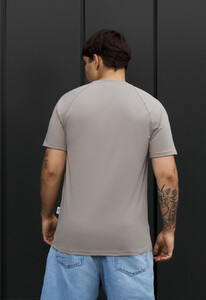 Фото - Мужская однотонная футболка Staff gray-beige - Men box