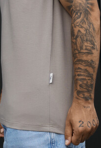 Фото - Мужская однотонная футболка Staff gray-beige - Men box