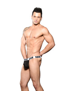 Фото - Стрінги чоловічі Andrew Christian сітчасті чорного кольору - Men box